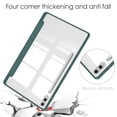 thumbnail image 2 of ELEHOLD Trifold Case for Samsung Galaxy Tab S9 Plus /S9 FE Plus 12.4" 2023 - Auto Wake Sleep Function Kickstand Built-in S Pen Holder Acrylic Transparent Clear Back Shockproof Cover,Darkgreen, 2 of 8