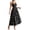 Black, variant on WRKEKC Summer Dresses for Women Printed Sleeveless a Line Pleated Square Neck Ankle Length Versatile Casual Wear