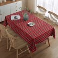thumbnail image 2 of Red Christmas Plaid Pattern Rectangle Tablecloth 60"x84",Waterproof Polyester Rectangle Table Cloth, Wipeable Spillproof Polyester Tablecloth for Dining, Camping, Indoor and Outdoor, 2 of 5