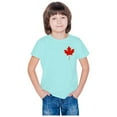 thumbnail image 4 of MKOSPLRT Summer Tops Kids Boys and Girls Summer Canada Flag Maple Leaf Print T Shirt Short Sleeve Crewneck Basic Tee 3-10 Years, 4 of 5