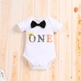 thumbnail image 5 of IBTOM CASTLE Baby Boys Wild One First Birthday Outfit, Bow Tie Romper, Suspenders, Short Pants & Headband Cake Smash Leisure Clothes Set, 4-Piece, 5 of 10