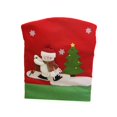 thumbnail image 1 of taburete navideño para silla, contraportada, cena, cocina, decoración del hogar, 11 estilos Monigote de nieve Sunnimix Cubierta de la silla de la Navidad, 1 of 8