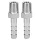 thumbnail image 1 of 2PCS 1/4in Stainless Steel BSPT Male Thread Connector Barb Joint Quick Coupling Connector Pipe Fitting(BSPT1/4-6mm ), 1 of 4