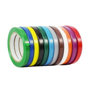 MAT Vinyl Marking Tape Rainbow Pack - 1/2 inch x 36 yds. 12-Rolls Assorted Colors - for Safety Floor Marking (School Gym, Restaurants, Warehouse), Dance Floor Splicing, Pinstriping Cars & Boats