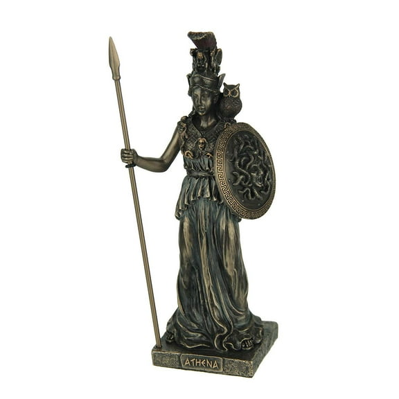 Veronese Design Athena Greek Goddess of Wisdom & War Bronze Finish Statue