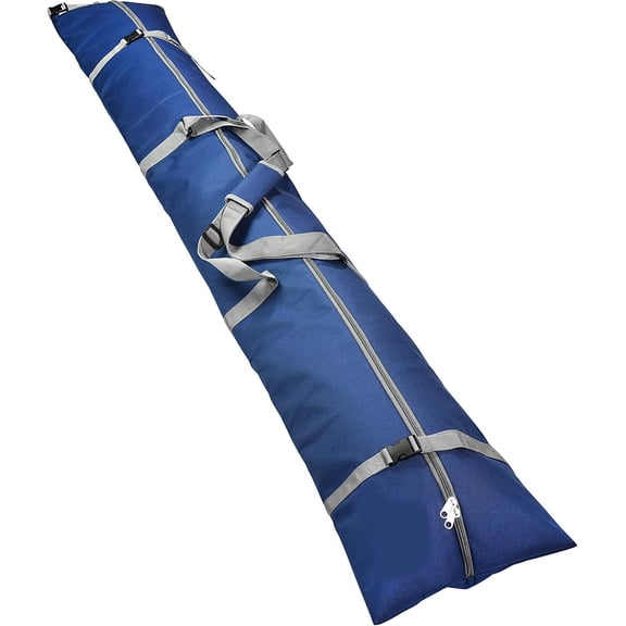 Adjustable Ski Bag with Padded Protection – Travel Ski Storage Bag Fits Most Skis – Durable Water-Resistant Snow Gear Carry Bag with Shoulder Strap