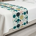thumbnail image 2 of Abstract Bed Runner, Continuous Various Simple Hexagons Motifs Print Geometric on Plain Background, Decorative Accent Bedding Scarf for Hotels Homes and Guestrooms, King, Multicolor, by Ambesonne, 2 of 2