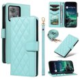 thumbnail image 1 of Motorola Edge 40 NEO Phone Case , Wallet Flip Cover Adjustable Crossbody Lanyard Magnetic Card Slots, 1 of 5