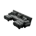 thumbnail image 6 of 162.2" U-Shape Modular Sectional Sofa with 2 Movable Ottomans  ,Modern 3-Seat Corner Couch with Waist Pillows, Throw Pillows and Blostered Armrests, Comfy L Couch for Living Room, Gray, 6 of 9