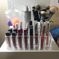 thumbnail image 4 of Organizador de brillo de labios acrílico, soporte para lápiz labial, 24 ranuras, maquillaje, brillo de labios, almacenamiento de pinceles, 4 of 5