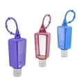 thumbnail image 5 of Teissuly 1Pack Travel Size Plastic Clear Bottles w/Silicone Sleeve Refillable Empty Squeeze Containers Leakproof Flip Cap Keychain Bottles Hand Sanitizer Holder for Backpack Travel Outdoor (30ml/1oz), 5 of 9