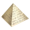 thumbnail image 2 of Cenicero de metal con tapa Adornos de oficina retro Regalos para fumar Forma de pirámides egipcias (bronceado), 2 of 8