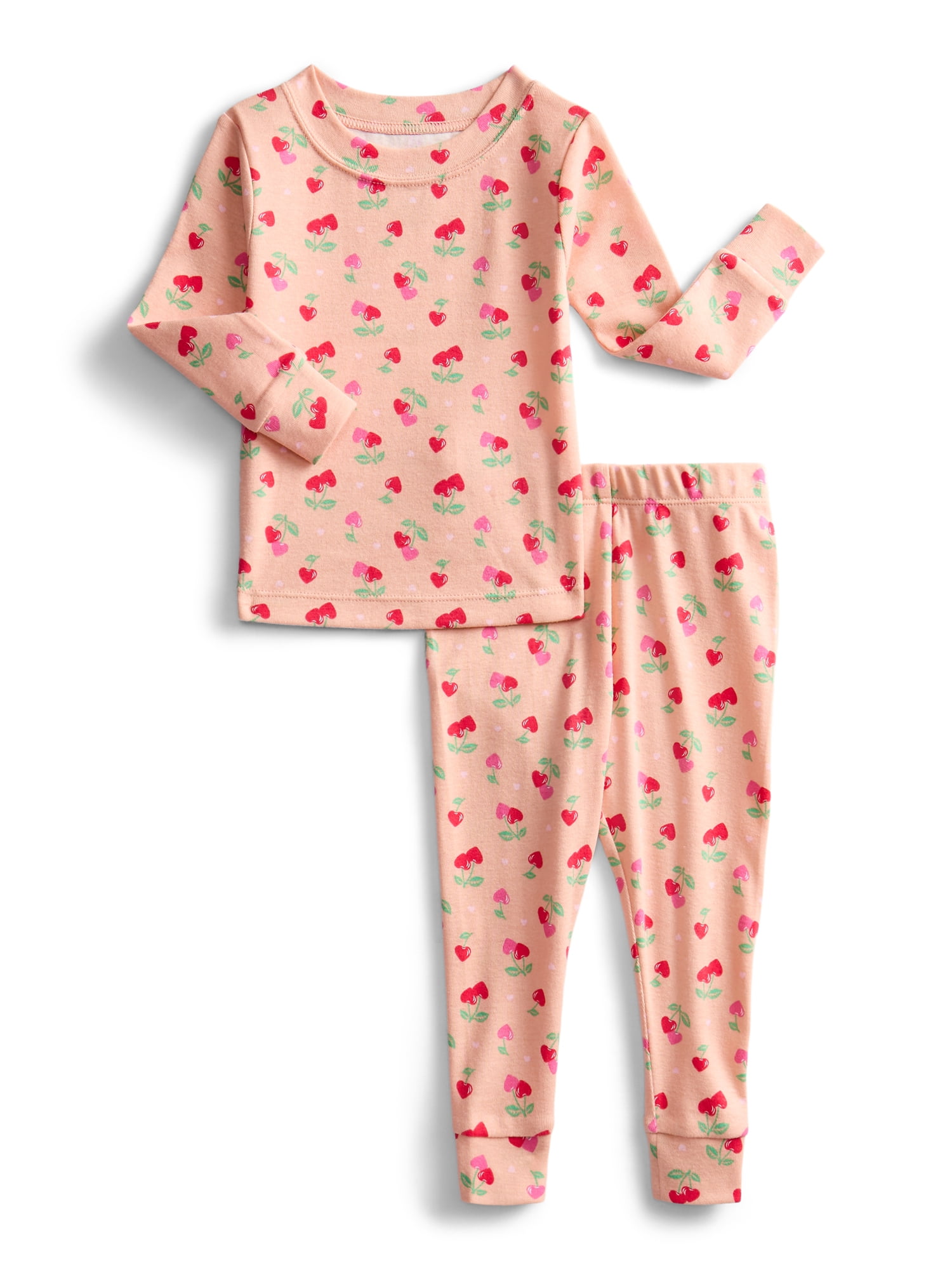 Wonder Nation Toddler Boys or Girls Cotton Long Sleeve Top and Pants Pajama Set, 6-Piece, Sizes 12M-5T