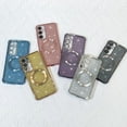 thumbnail image 6 of Magnetic Case for Samsung Galaxy S24 Plus with Camera Lens Protector [Compatible with Magsafe] Glitter Bling Cover for Women Girls Shockproof Soft TPU Protective Phone Case, Blue, 6 of 12