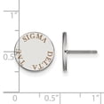 thumbnail image 2 of White Sterling Silver Earring Cafe Au Lait Blue Women'S Greek Sigma Delta Tau 12 mm, 2 of 2