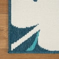 thumbnail image 3 of HomeRoots 487248 8 ft. Runner Blue Green Cream Geometric Stain Resistant Indoor & Outdoor Runner Area Rug, 3 of 5