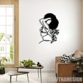 thumbnail image 2 of Craftnamesign Custom Curvy Woman With Afro Hair Metal Wall Art LED Light, 2 of 5