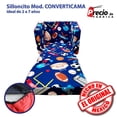thumbnail image 2 of Converticama Infantil De Espuma De Poliuretano Niño/niña La Fabrica de Espuma  Deportes Azul Marino, 2 of 3