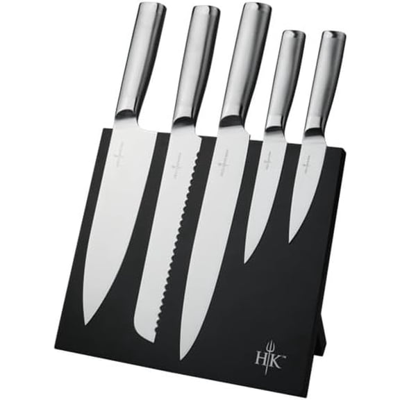 Stainless Steel Knife Set, 6 Piece Cutlery Set with Magnetic Storage Block$$Home Decor, Kitchen, & Other