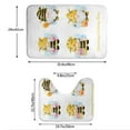 thumbnail image 3 of Xecao Gnomes Honey Bee 2-Piece Vintage Seamless Anti-Skid Mat Set, featuring a stylish pattern for a safe and elegant toilet rug experience, 3 of 6