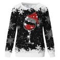 thumbnail image 4 of Atogsazn Women's Christmas Sweatshirt Casual Loose Long Sleeve Pullover Sweatshirts Festival Tops Clothing 03-Black M Fashion, 4 of 5