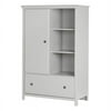 South Shore Cotton Candy Armoire in Soft Gray