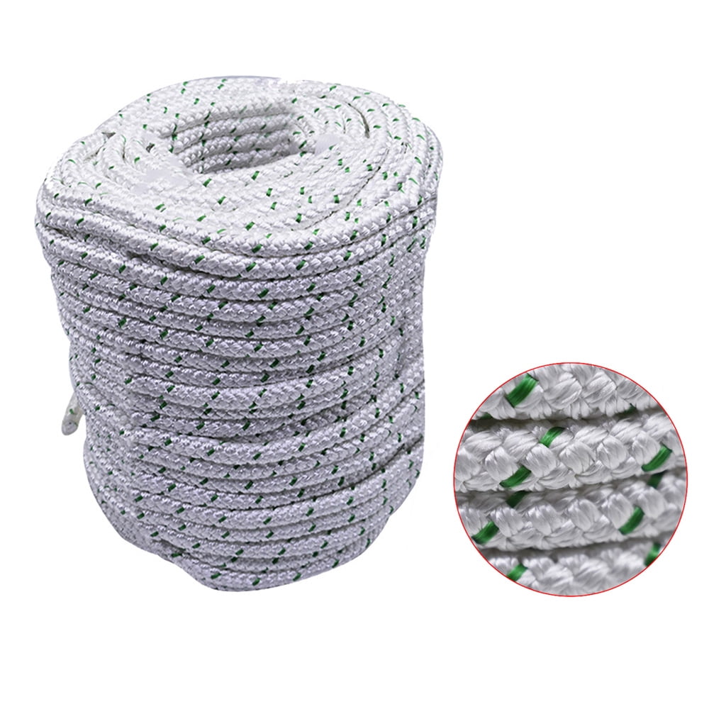 Sailboat Rigging Rope 3/8" x 100' Green/White Double Braided Sheet Halyard Line 