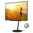 thumbnail image 1 of WALL A2 Large Type | Japanese Rolling Portable Free-Standing 45-80 Inch Universal Big Screen TV Stand with Concealed Caster Wheels | Satin Black, 1 of 4