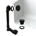 thumbnail image 3 of Westbrass Sch. 40 ABS Bathtub Drainage System with Tip-Toe Drain and No-Hole Elbow Cover, Matte Black, 3 of 14