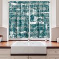 thumbnail image 2 of Ambesonne Grunge Kitchen Curtains, Weathered Motives Artwork, 55"x45", Teal Grey and White, 2 of 3
