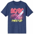 thumbnail image 4 of ACDC PWR UP Concert Art Women's Navy Heather Crew Neck Short Sleeve Tee-Small, 4 of 7