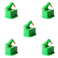 thumbnail image 1 of Caja de palillos automática Inteprter Estuche de almacenamiento de palillos pájaro verde espalda verde 5piezas, 1 of 4