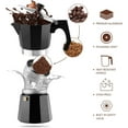 thumbnail image 3 of InnotechSC Aluminum Moka Stove Coffee Maker, Black Moka Pot Coffee Maker for Gas & Electric Stove Top, Classic Italian Coffee Maker, Espresso Maker Stovetop, Camping Pot 12 Espresso Cup 20 Oz, 3 of 9