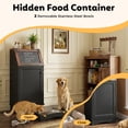 thumbnail image 3 of Dog Feeding Station with Storage, Dog Food Cabinet with 2 Feeding Bowls, Flip-Top Pet Storage Cabinet, Pet Food Holder for Dog and Cat, 3 of 7