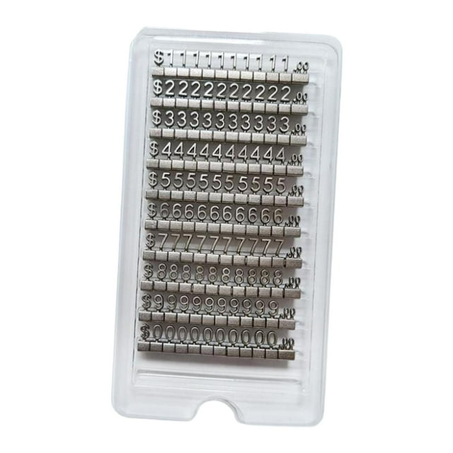 Juego de 10 etiquetas marcadores de precios metal 3D perfecl cubos de números de precio reutilizables para joyería Estilo A