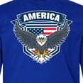 thumbnail image 4 of Inktastic America with Eagle Shield and Banner Long Sleeve Youth T-Shirt, 4 of 5