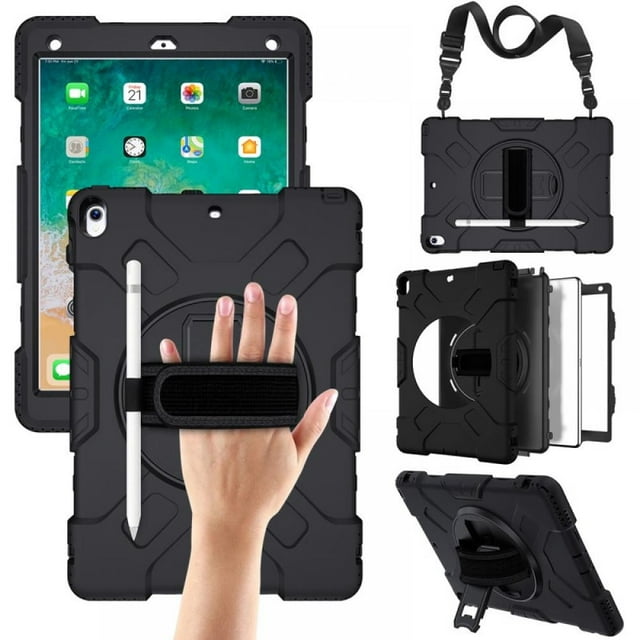 Pour iPad Air 3 Case iPad 10.5 2019 Case Built-in Kickstand Rugged Heavy Duty Shockproof Case Hybrid 3 Layer Full-Body Étui pour iPad Air 3rd / iPad Pro 10.5 Pouces