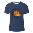 thumbnail image 4 of IWRICH Walk for Peace Monks Journey T-Shirt for Men White Short Sleeve Tshirts Crew Neck Oversize Big and Tall Tops Z-01-Navy XXS, 4 of 4