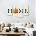 thumbnail image 3 of Elephant Stock Home Pumpkin Wall Sign Wall Art - Horizontal Multi Panel Canvas - Living Room Wall Decor - Wall Signs Multi Panel - Beige And Black Decor By Carol Robinson - 75" x 48", 3 of 8