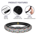 thumbnail image 6 of Elastic Steering Wheel Cover, Colored Casino Chips Stretch Thickening Car Steering Wheel Cover Women Men, Steering Wheel Protector Universal 15 in, 6 of 7