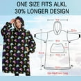 thumbnail image 4 of Oversized Wearable Blanket Hoodie,Unicorn Lightning Pattern Sherpa Blanket Hoodie with Super Pockets,Super Warm Fuzzy Pullover for Women & Men, 4 of 6