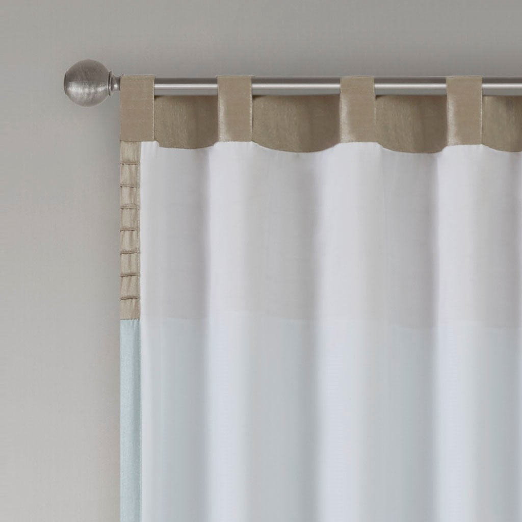 MAYEERTY 1 Pc Polyoni Pintuck Curtain Panel