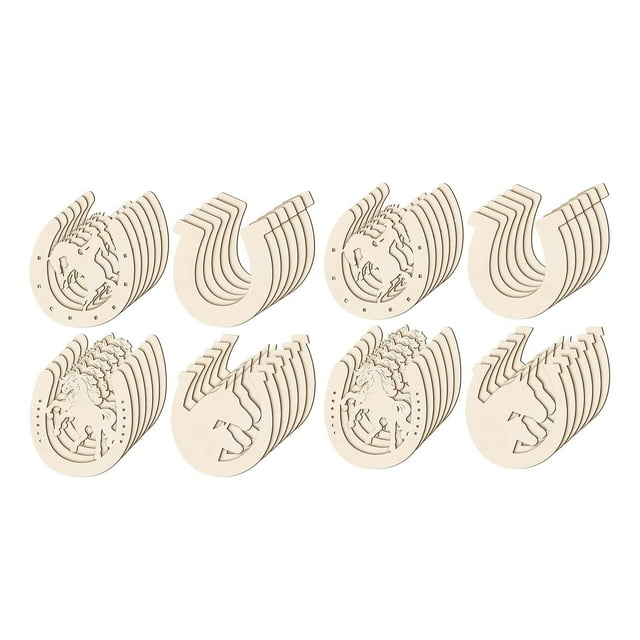 simhoa Wooden Chip Crafts Staining Making 48pcs Slices
