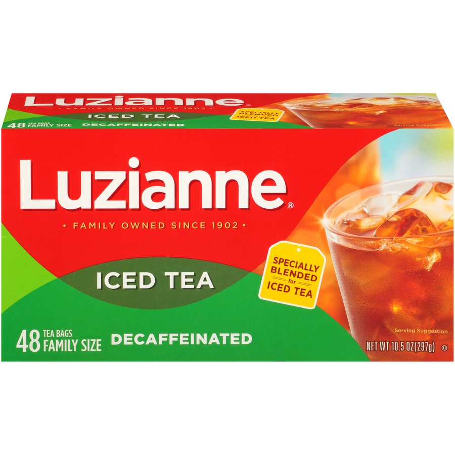 Luzianne, Decaffeinated, Black Iced Tea, Tea Bags, 48 ct.