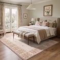 thumbnail image 2 of KUETH 8x10 Vintage Floral Rug for Living Room, Large Machine Washable Soft Low Pile Non Slip Backing Area Rug, Cream Blush Rug for Bedroom Office, 2 of 4