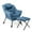 Blue, variant on Giantex Modern Lazy Chair, Single Sofa Chair w/Ottoman, Upholstered Leisure Chairs Set for Living Room, Bedroom