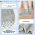 thumbnail image 4 of Baby Toddler Non Slip Socks 12 Pairs Toddler Socks with Grip Anti Slip Crew Socks for 0-7 Years Boys, 4 of 5