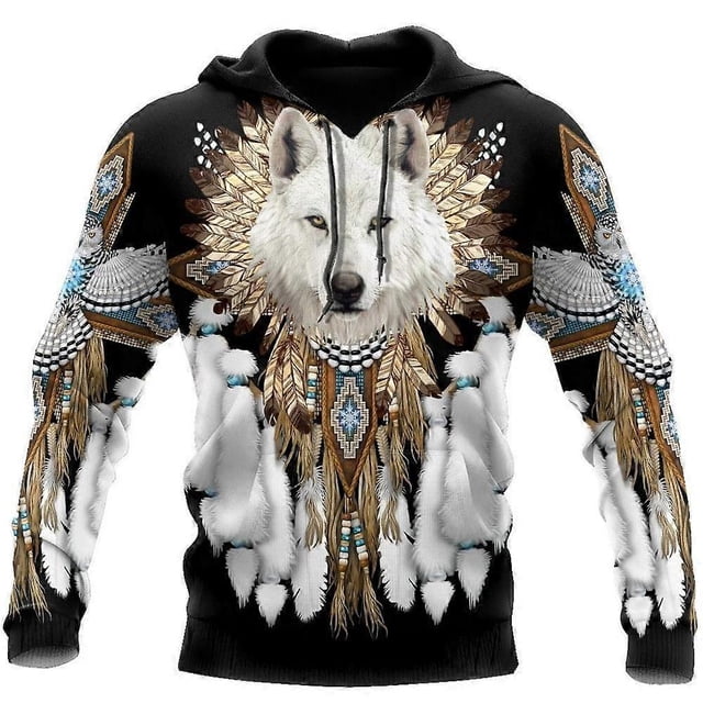 Sudadera con capucha estampada en 3D para hombre, ideal para ropa deportiva masculina.