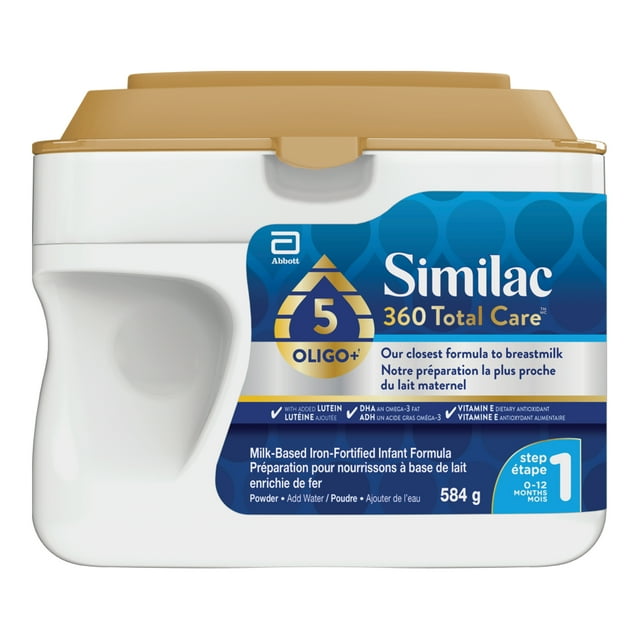 Similac 360 Total Care Step 1, Baby Formula, Infant Formula, blend of 5 oligosaccharides, 0-12 months, 584g Powder
