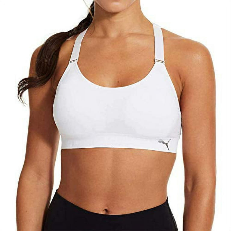 PUMA Women Sports Bra, 3-Pack (Black/White/Grey, X-Small) 
